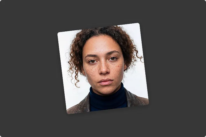 A single reference photo of a character's face