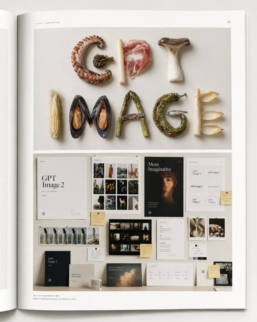 A design moodboard of posters, layouts, and typography generated by GPT Image 2
