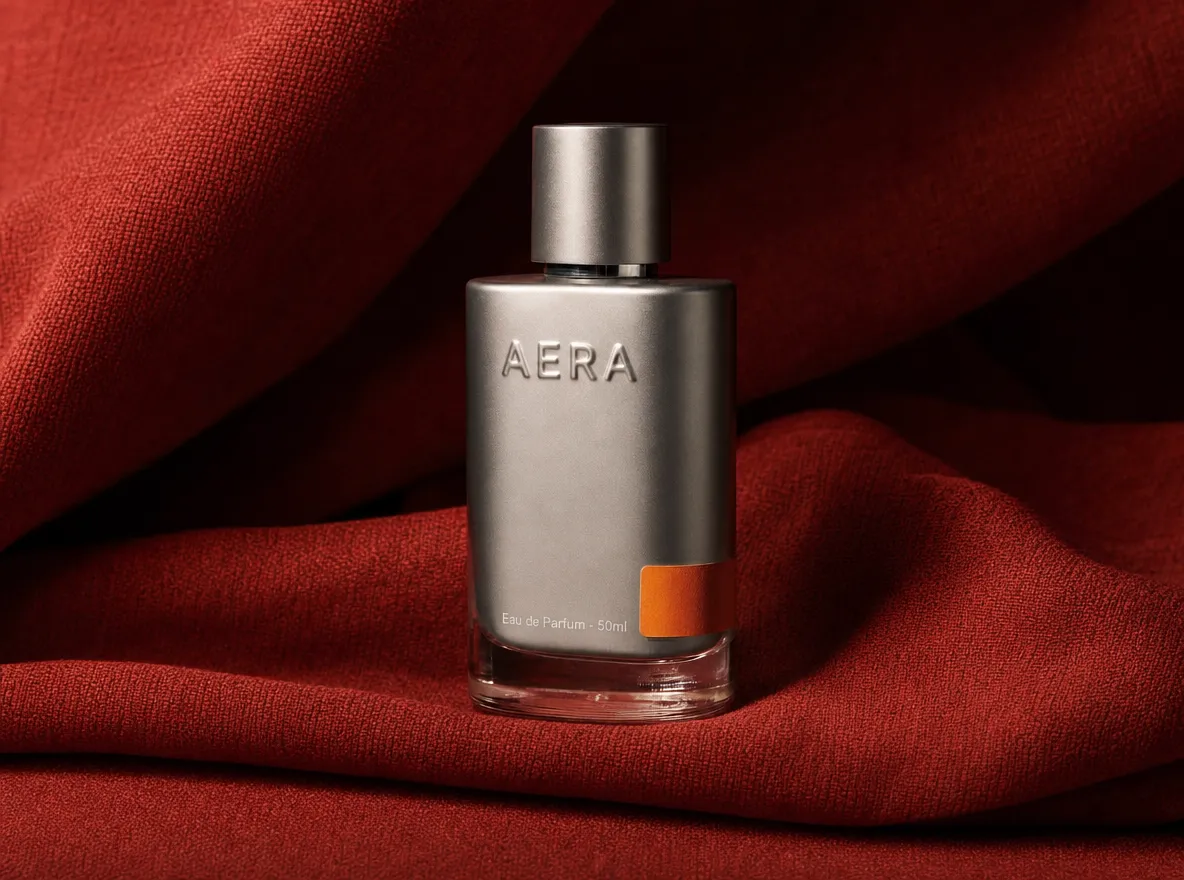 Premium product packaging with a crisp legible label by Grok Imagine