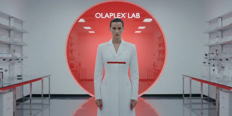 Lab-set haircare brand campaign scene made with MITO