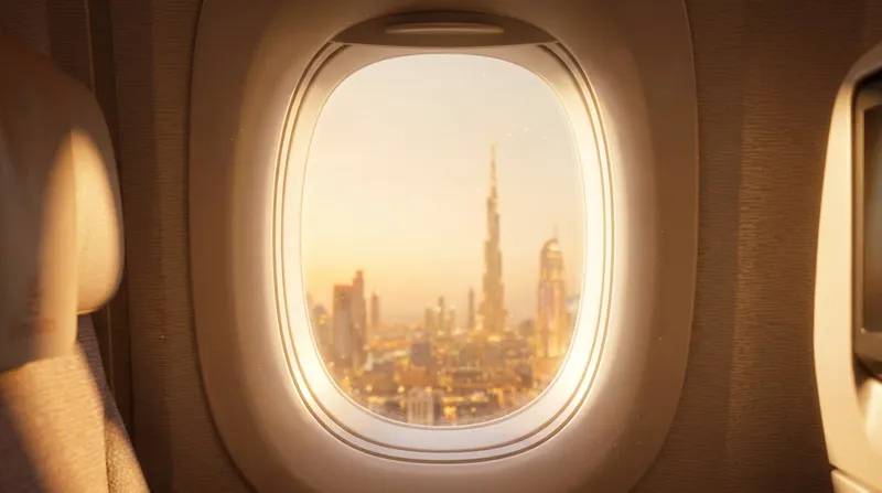 A brand spot connecting sport, aviation, and destination worlds through premium cinematic transitions