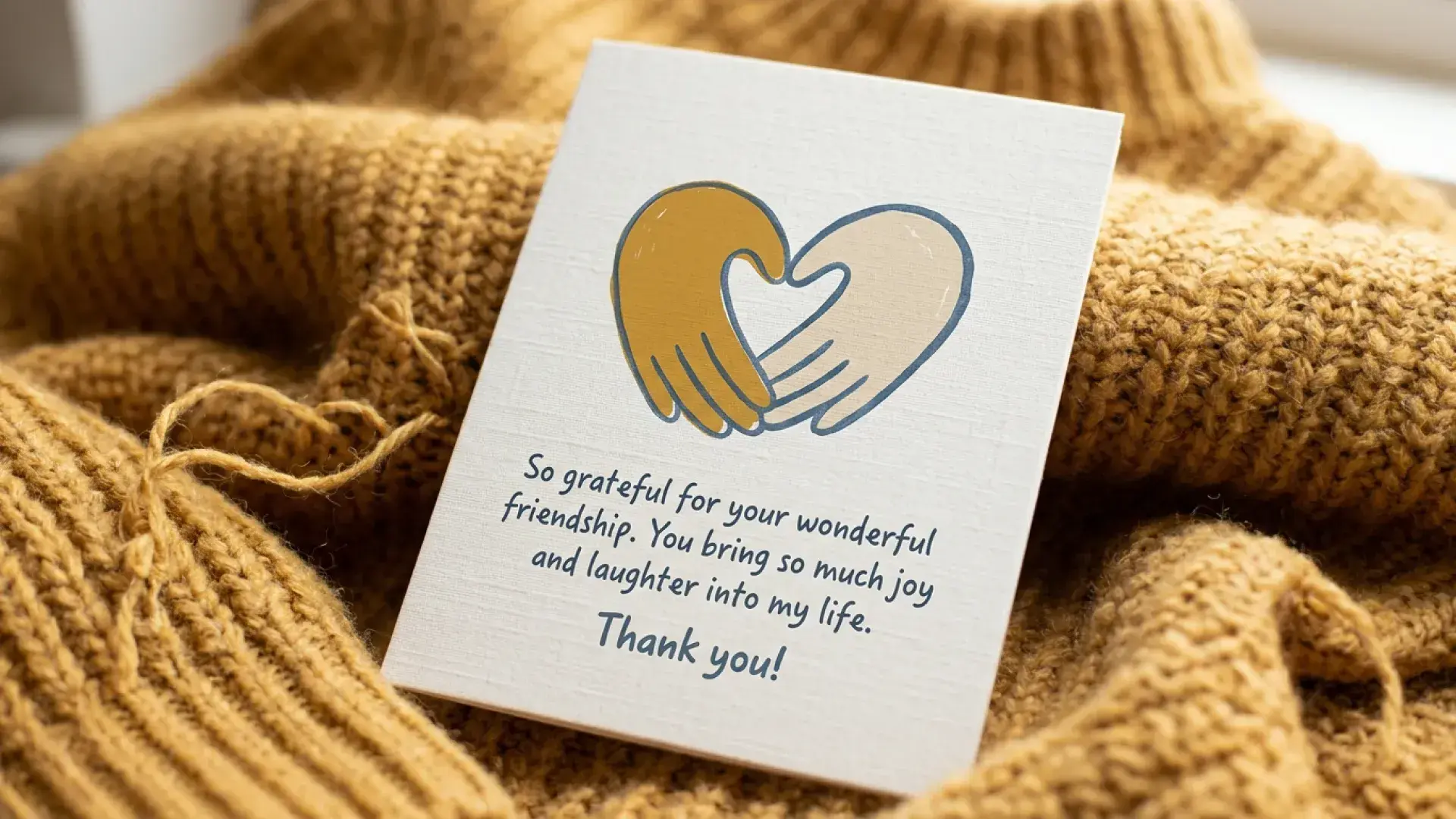 A greeting card with clean, legible handwritten-style text rendered by Nano Banana 2 Lite